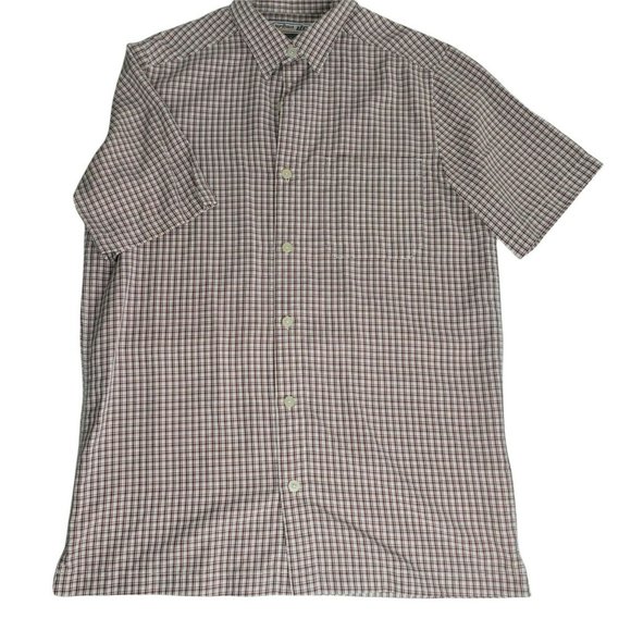 Urban Up Pipeline Men's Red Small Plaid Short Sleeve Button Down Shirt Size - Picture 9 of 9
